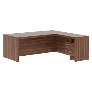 Стол руководителя с тумбой приставной ZCT 2019H.A(R) 2000х1900х750 ZENN