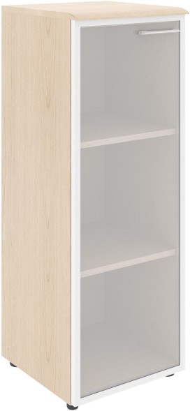 Шкаф колонка с стеклянной дверью в алюминиевой раме (L) и топом WMC 42.7(L) Бук Тиара 432х432х1184 WAVE	