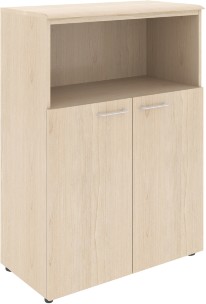 Шкаф с глухими малыми дверьми и топом WMC 85.3 Бук Тиара 856х432х1184 WAVE