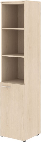 Шкаф колонка с глухой малой дверью (R) и топом WHC 42.5(R) Бук Тиара 432х432х1949 WAVE