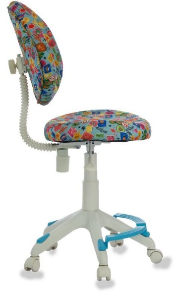 Кресло детское БЮРОКРАТ KD-W6-F/MARK-LB голубой марки (пластик белый)